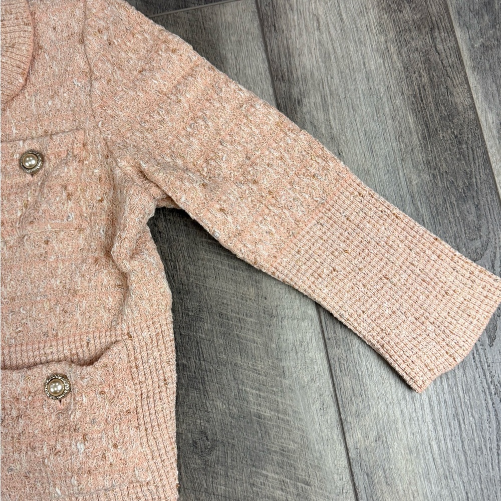 St. John Peach Knit Jacket - Picture 2 of 16